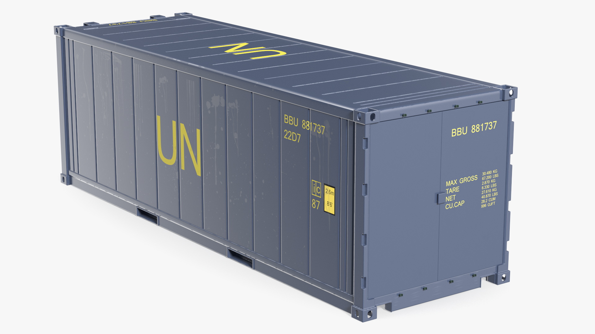 3D Refrigerated Shipping Container