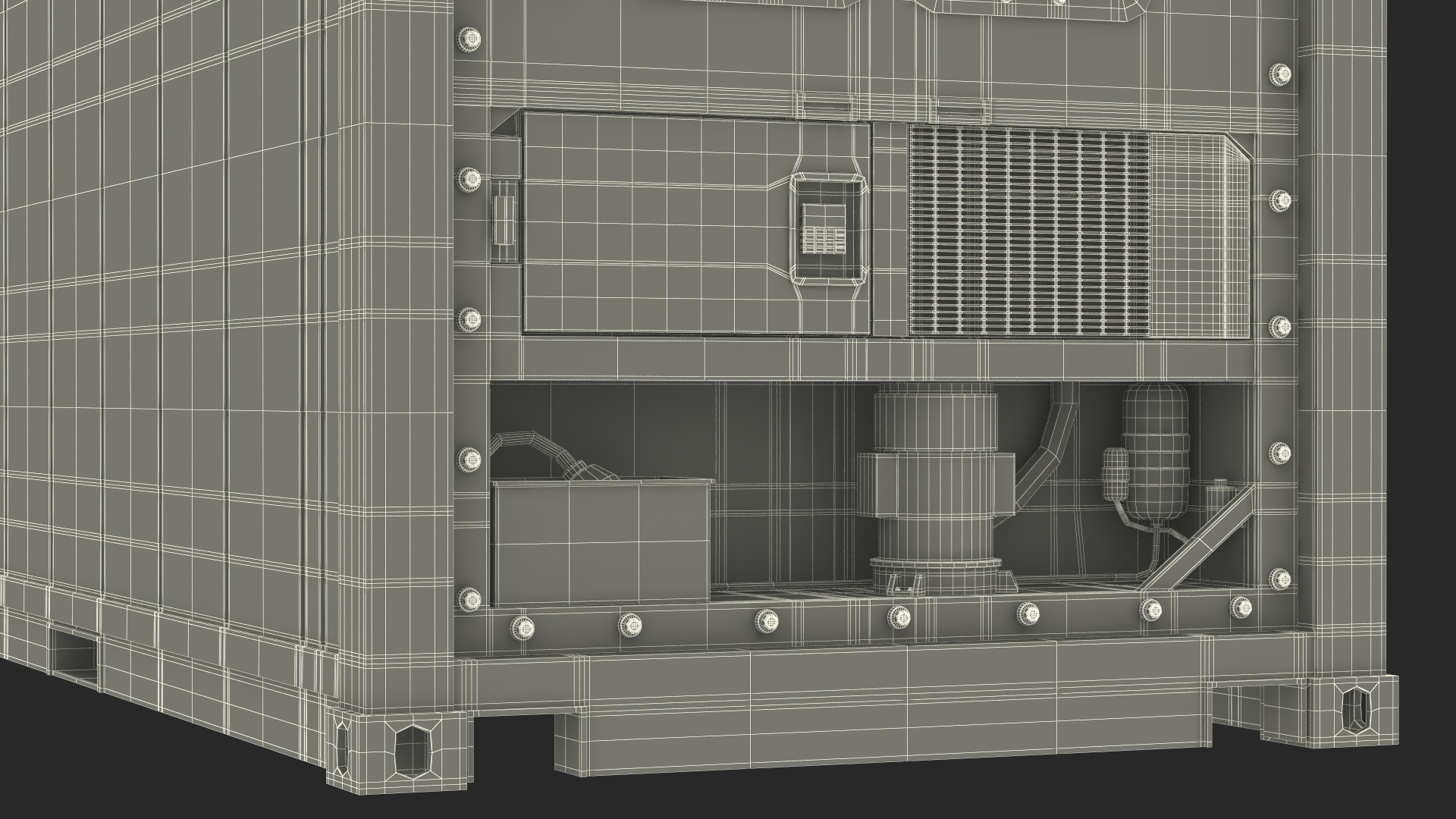 3D Refrigerated Shipping Container