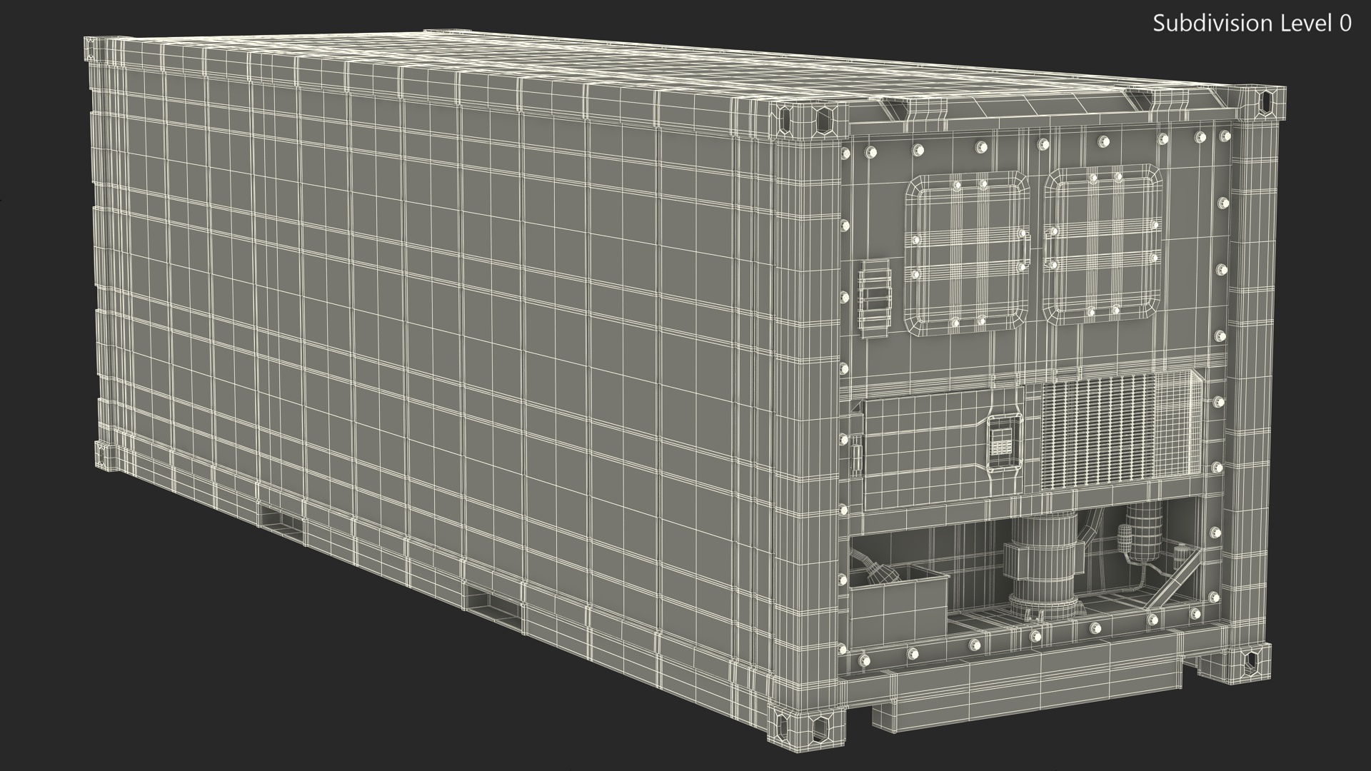 3D Refrigerated Shipping Container