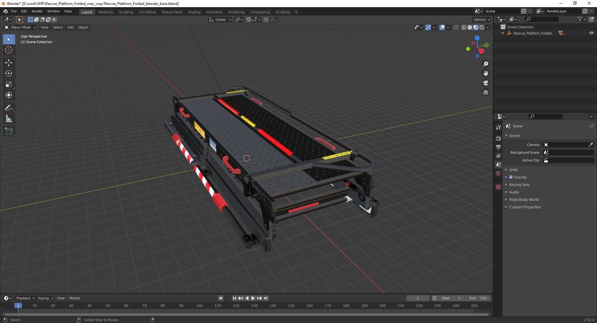 Rescue Platform Folded 3D