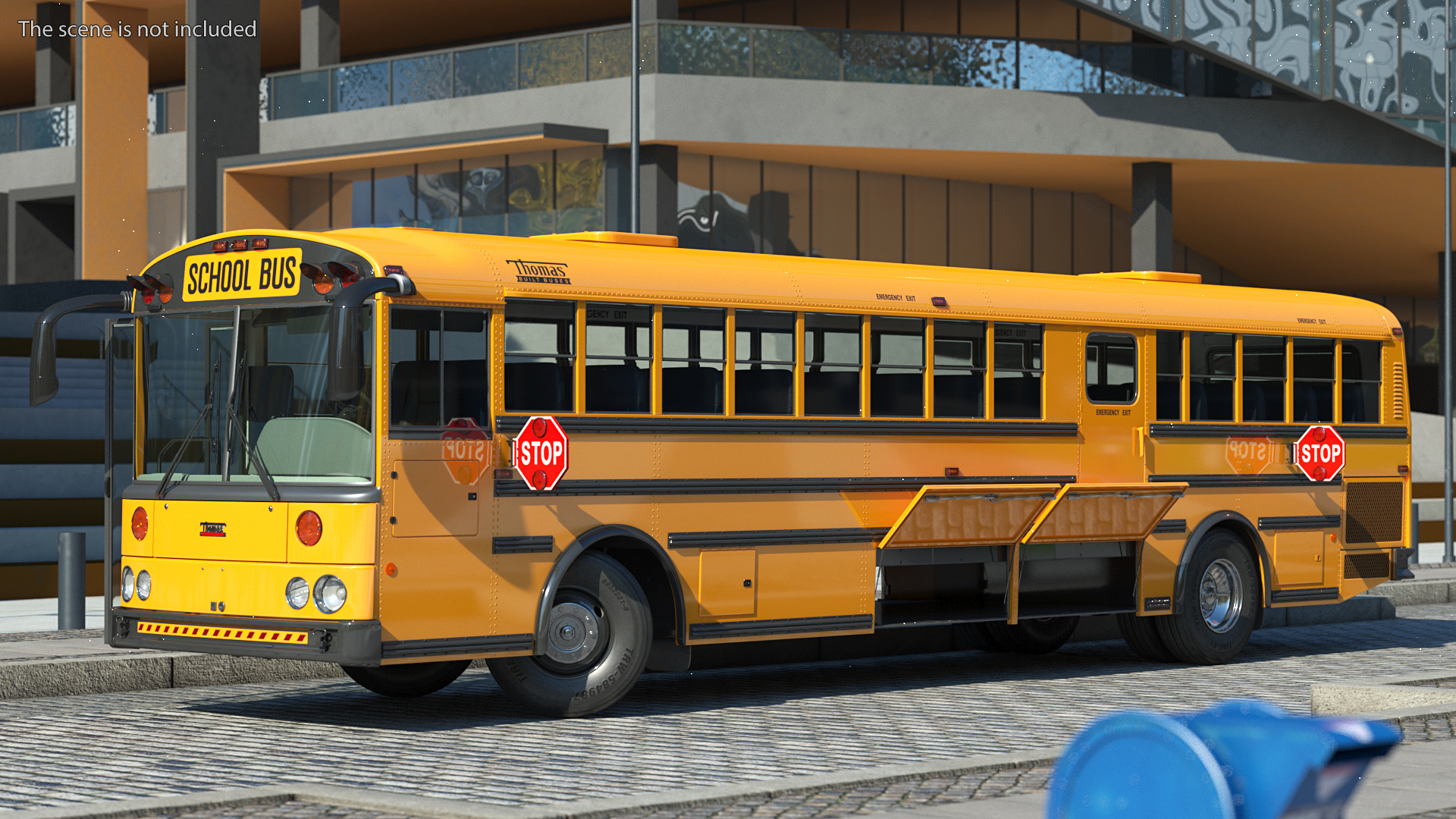 3D Thomas Saf T Liner School Bus Rigged