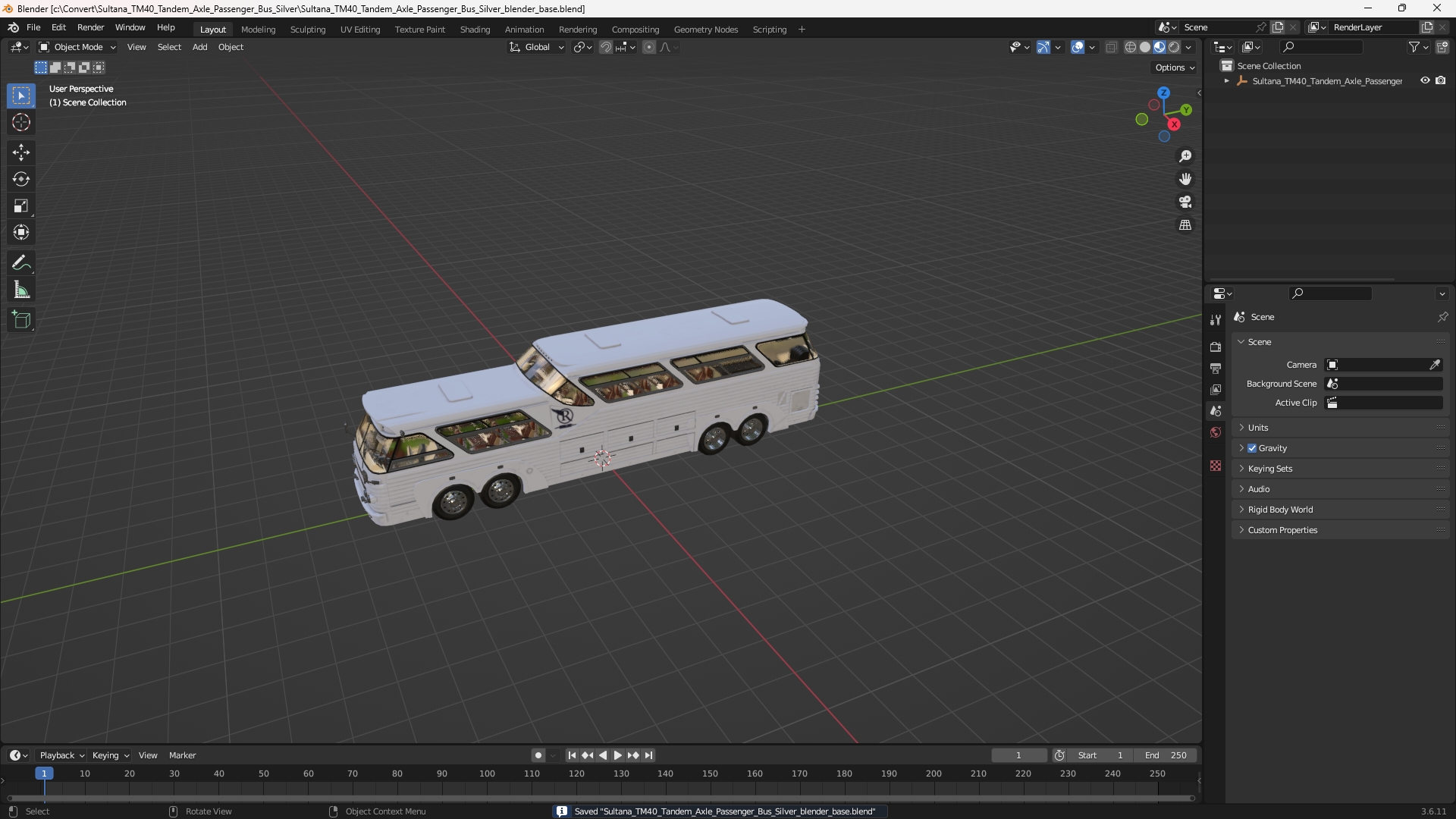 Sultana TM40 Tandem Axle Passenger Bus Silver - view 10