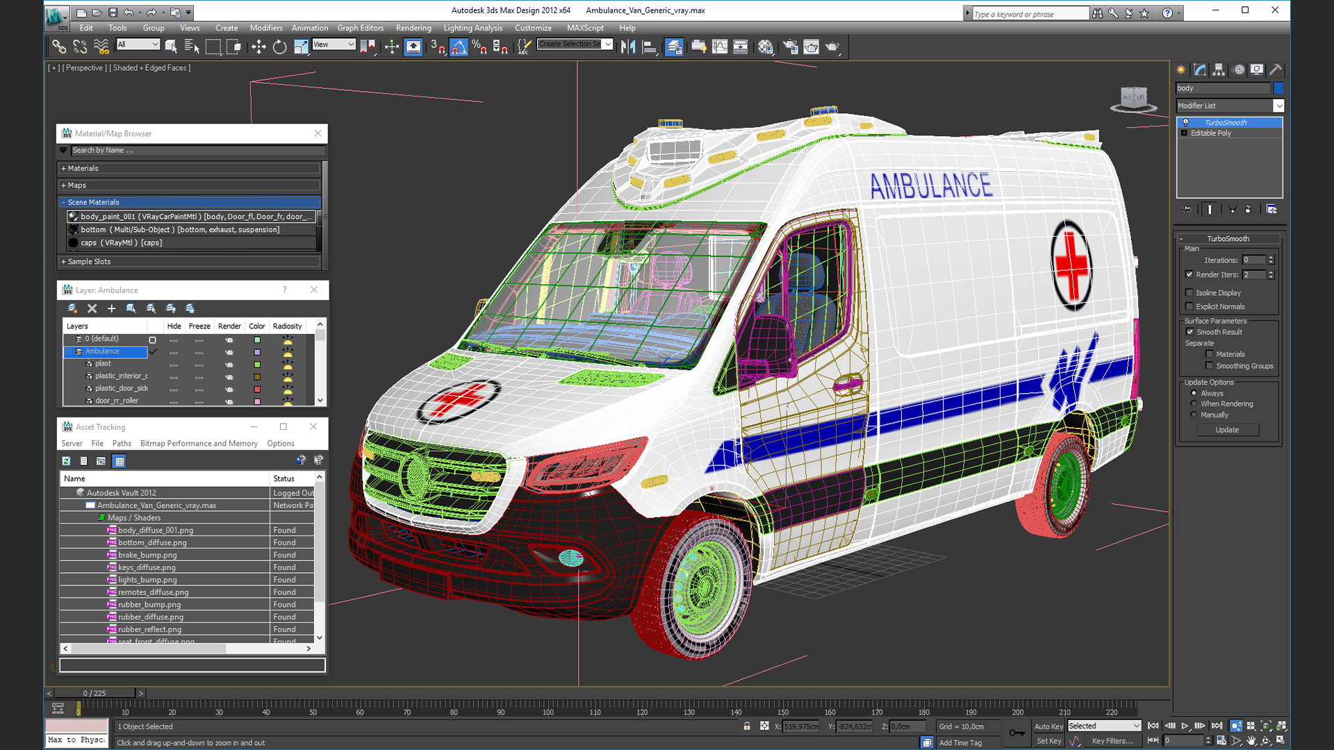 3D Ambulance Van Generic