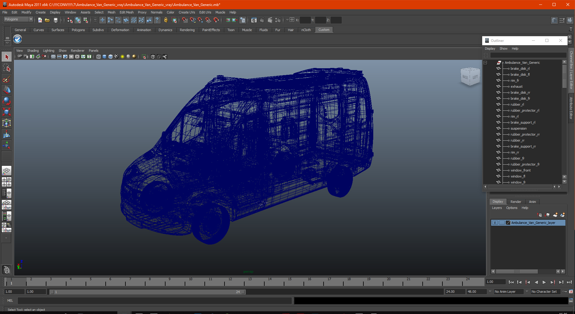 3D Ambulance Van Generic