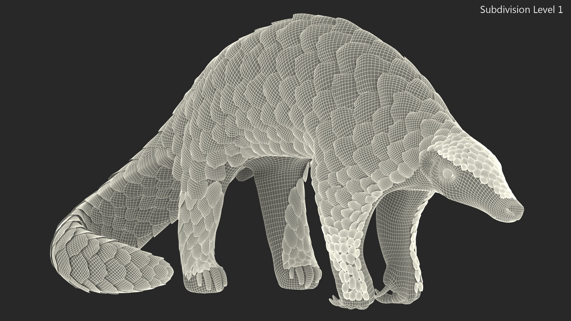 3D Realistic Pangolin model