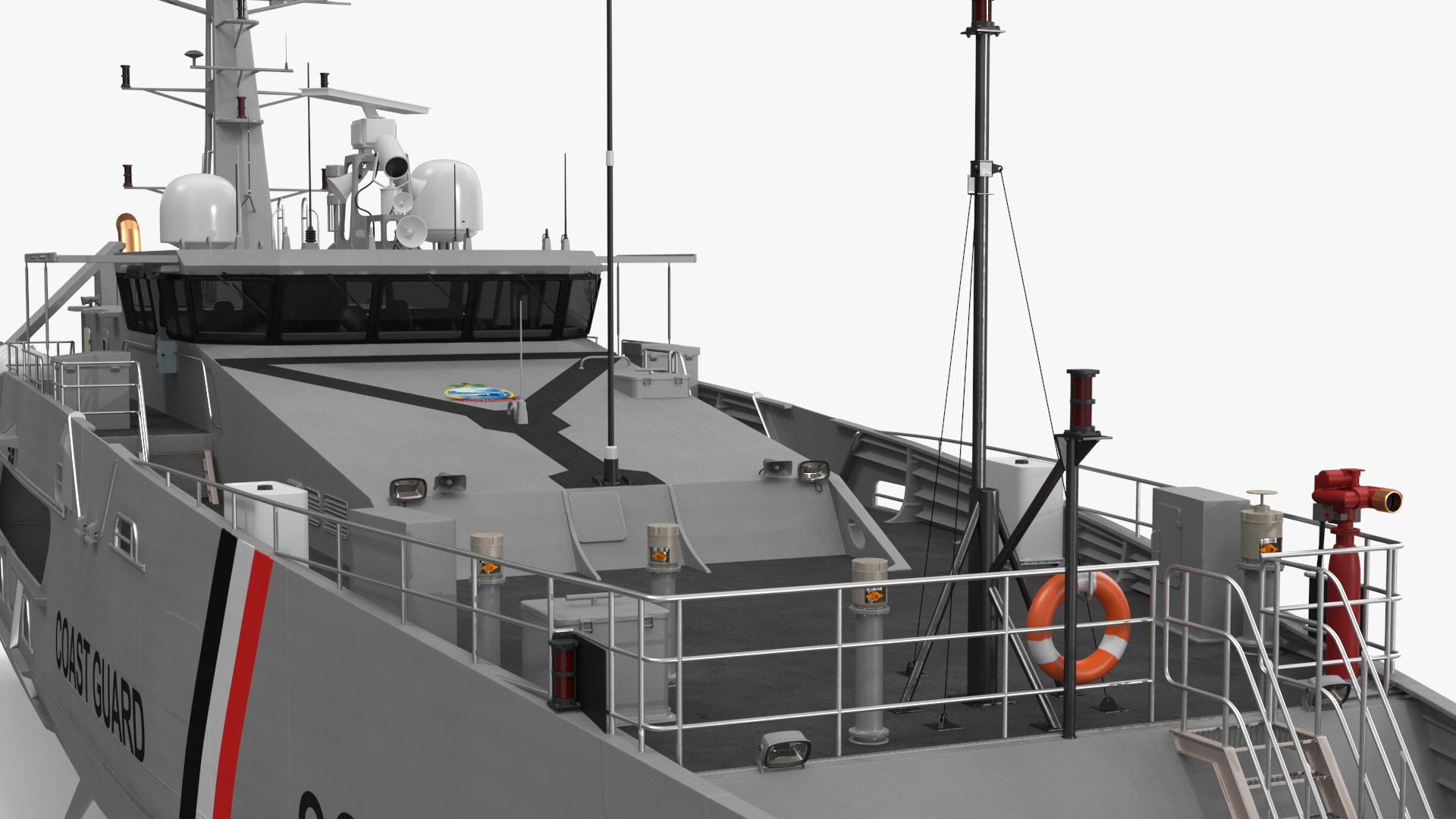 3D TTS Scarborough CG42 Coast Guard Rigged for Maya model