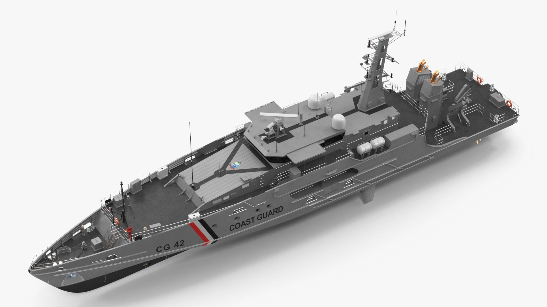 3D TTS Scarborough CG42 Coast Guard Rigged for Maya model