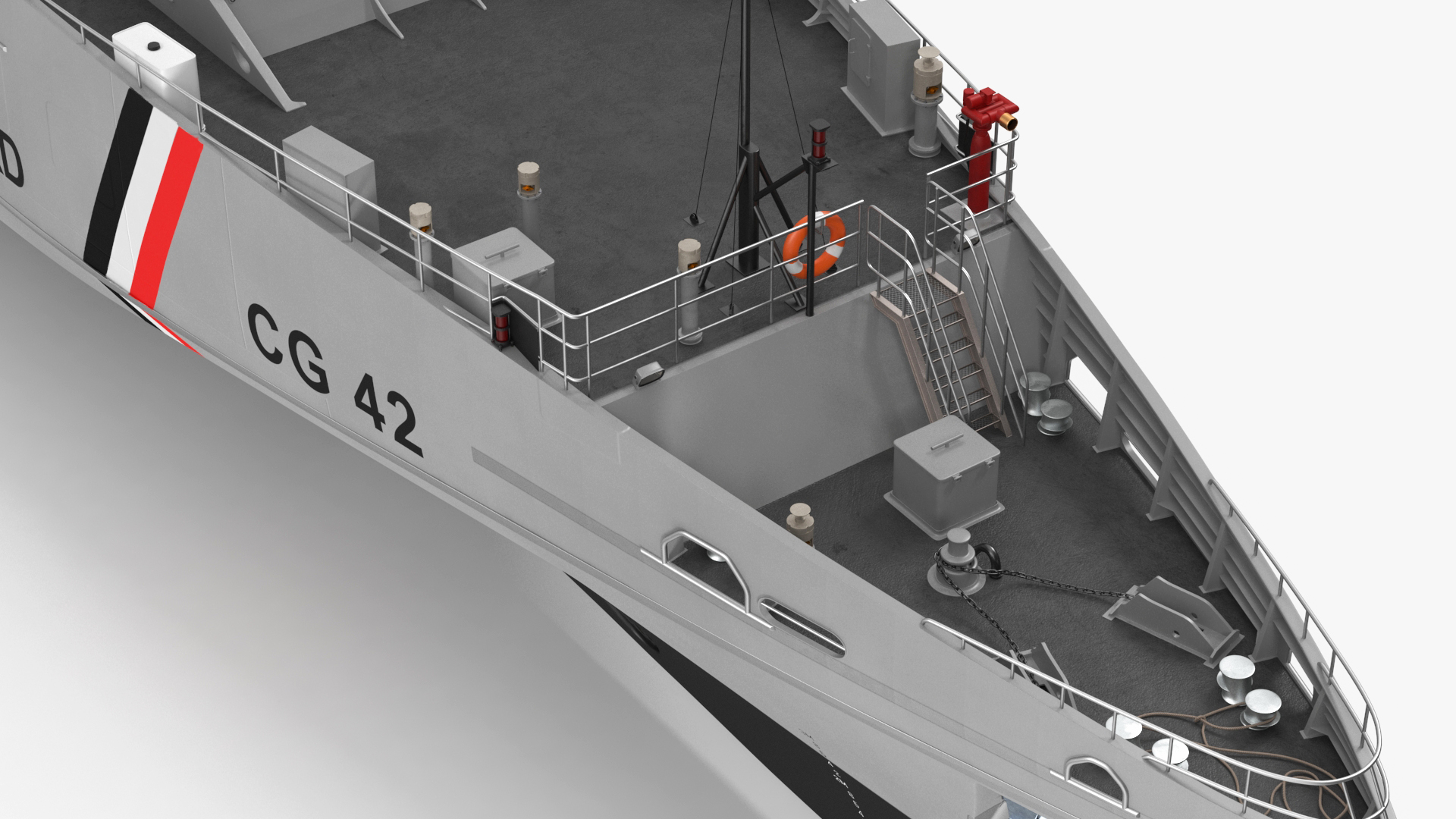 3D TTS Scarborough CG42 Coast Guard Rigged for Maya model