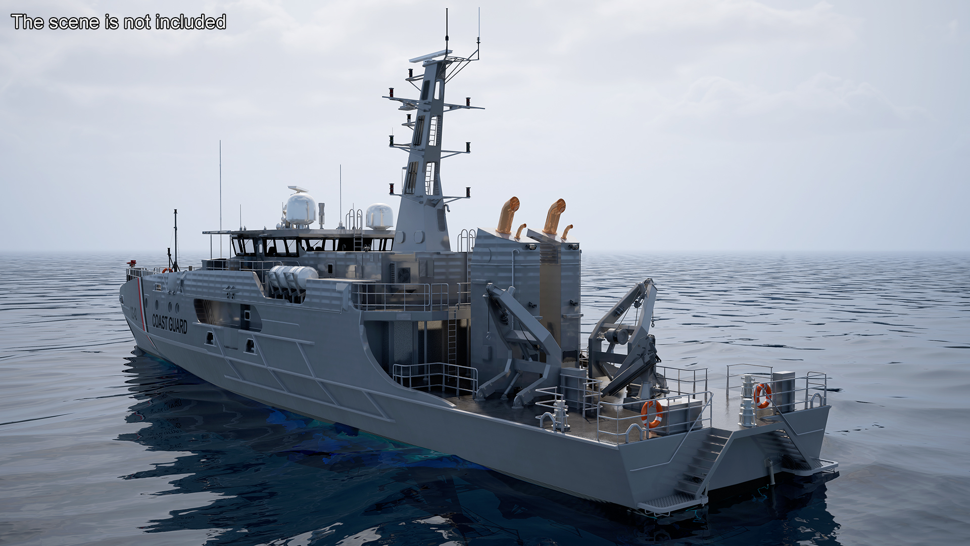3D TTS Scarborough CG42 Coast Guard Rigged for Maya model