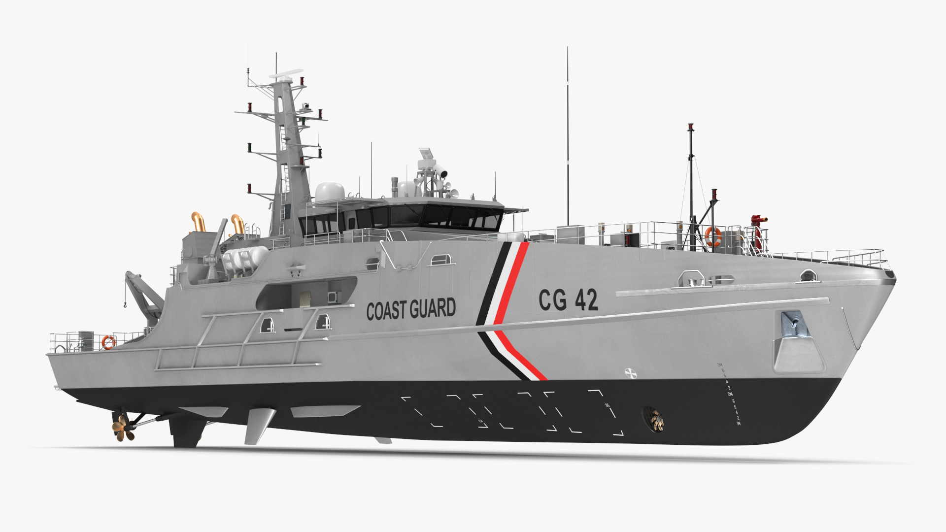 3D TTS Scarborough CG42 Coast Guard Rigged for Maya model