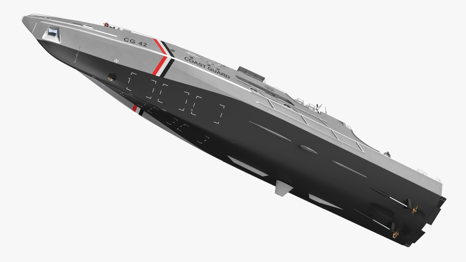 3D TTS Scarborough CG42 Coast Guard Rigged for Maya model