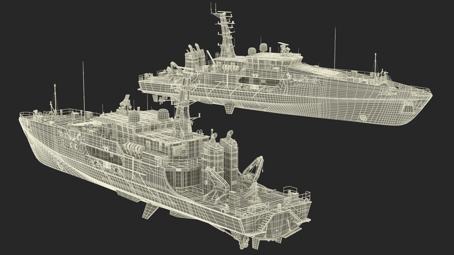 3D TTS Scarborough CG42 Coast Guard Rigged for Maya model