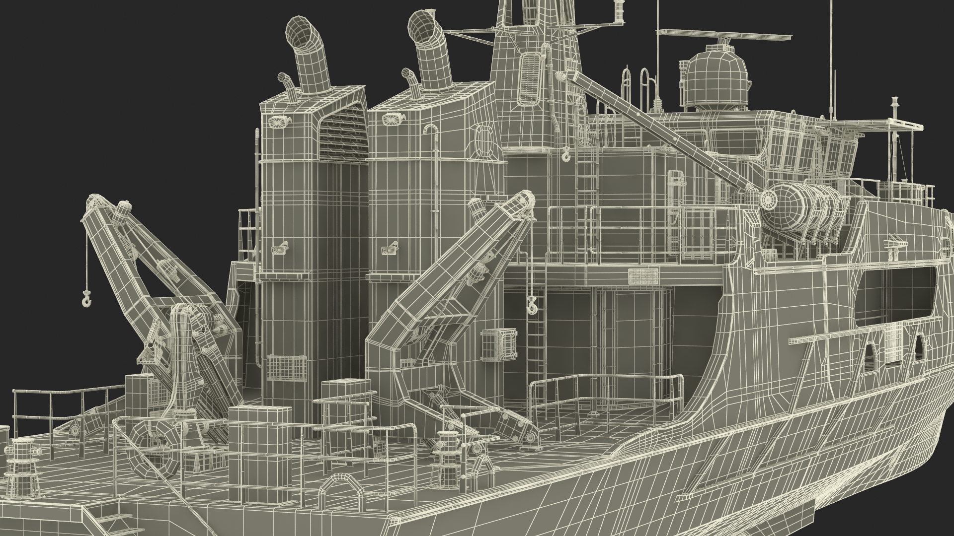 3D TTS Scarborough CG42 Coast Guard Rigged for Maya model