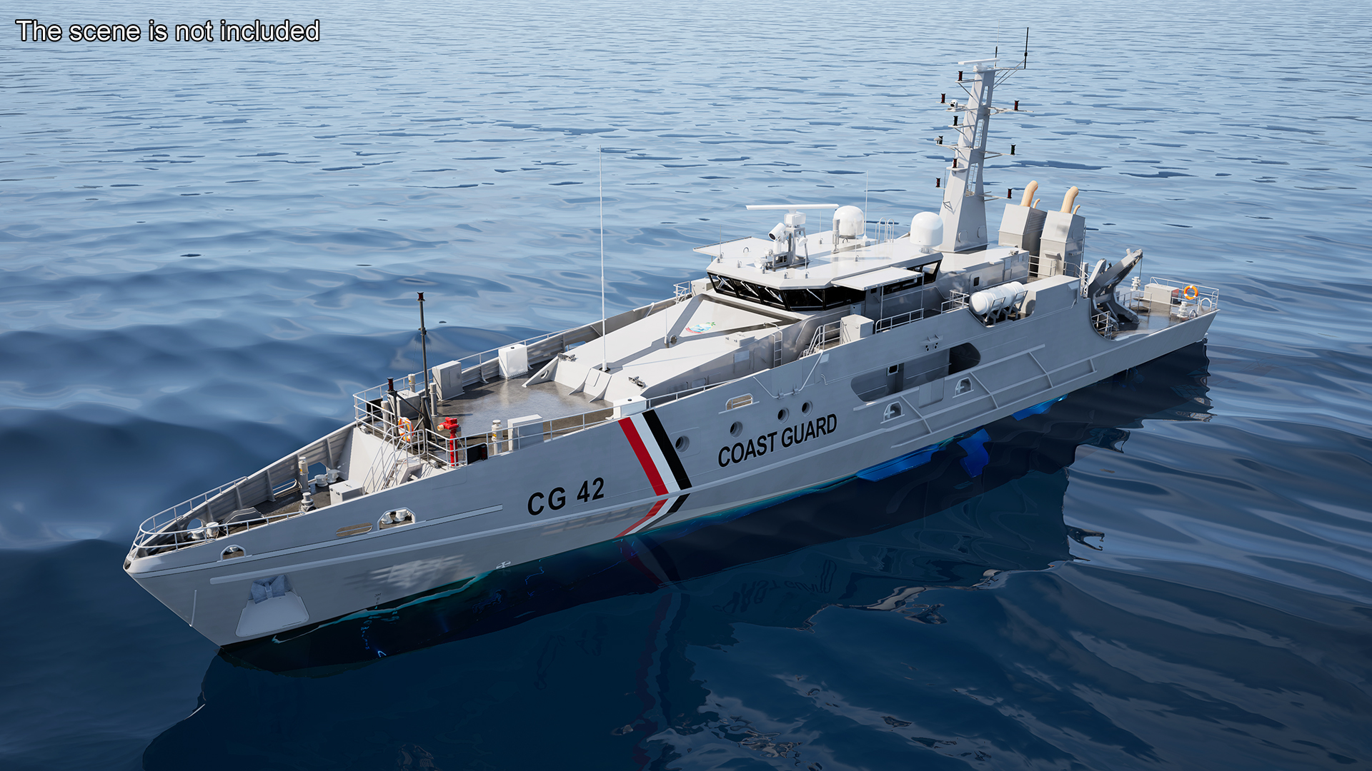 3D TTS Scarborough CG42 Coast Guard Rigged for Maya model