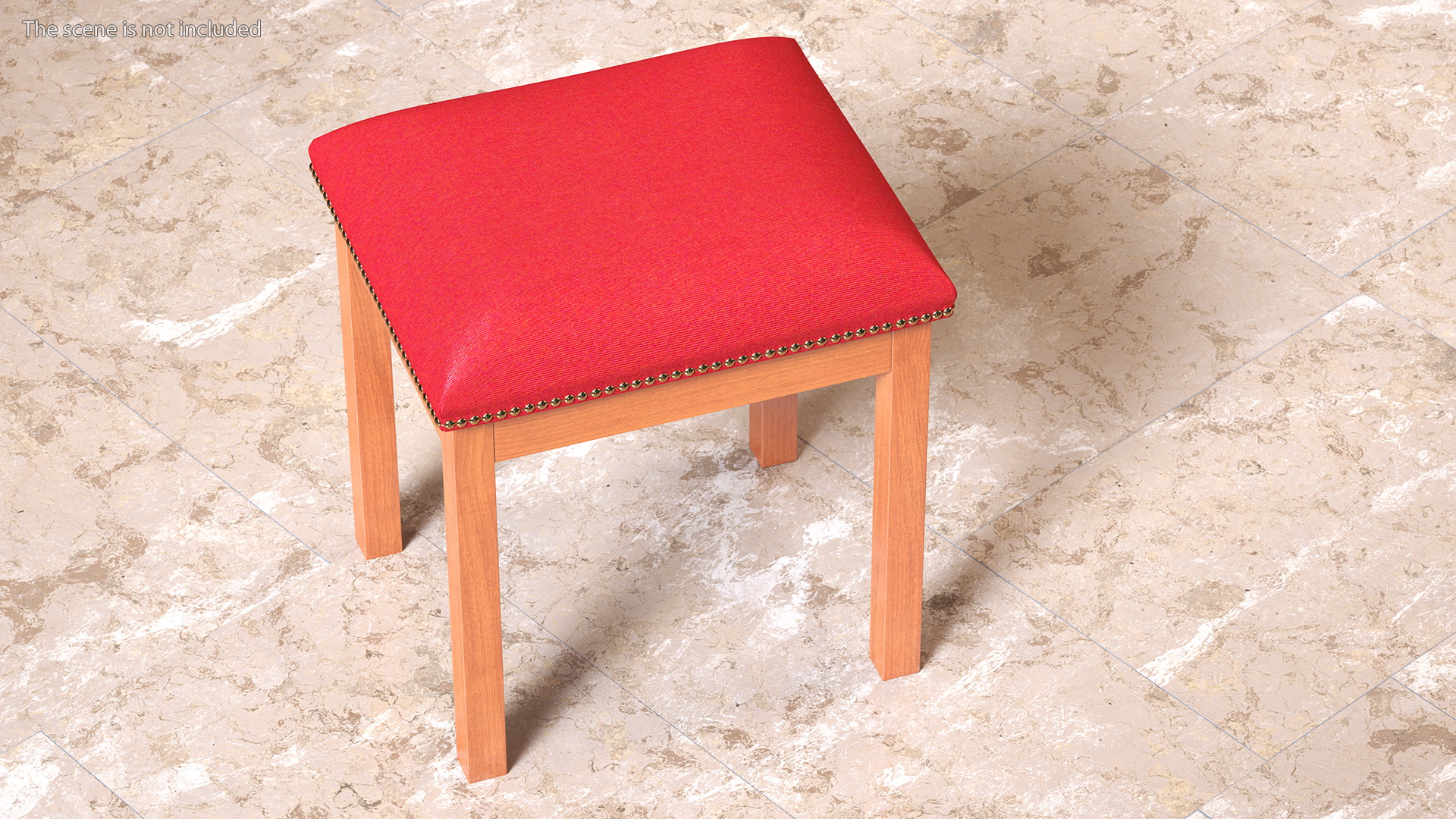 Church Wooden Stool 3D model