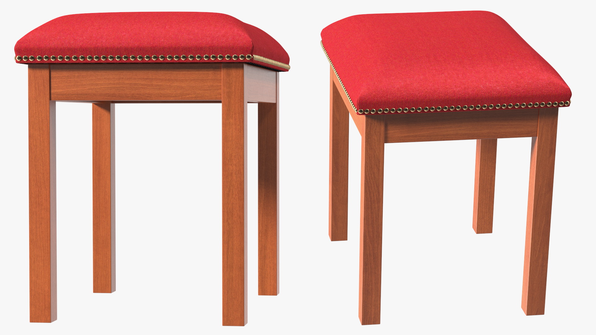 Church Wooden Stool 3D model