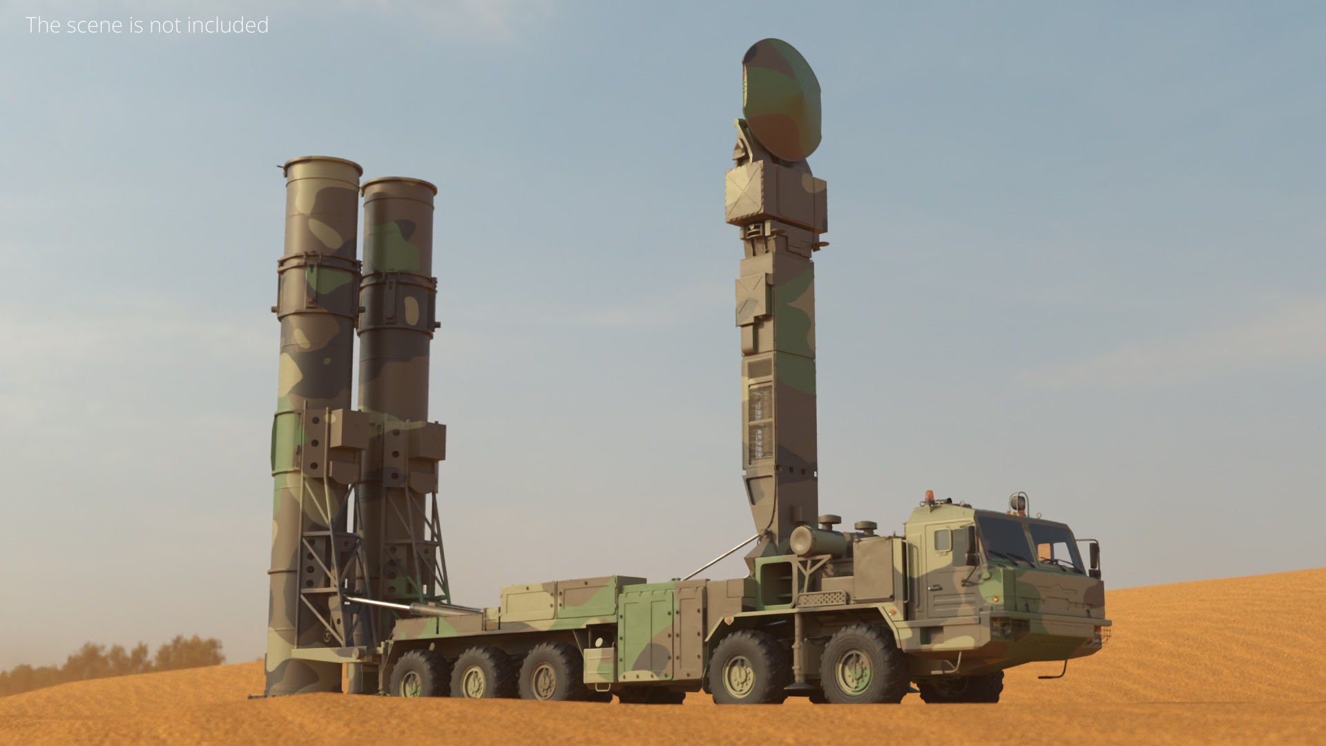 Air Defense Launcher Unit with Radar Mast Rigged, view 2