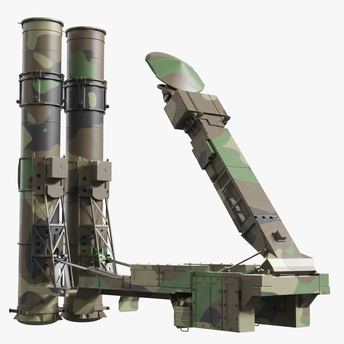 Air Defense Launcher Unit with Radar Mast Rigged