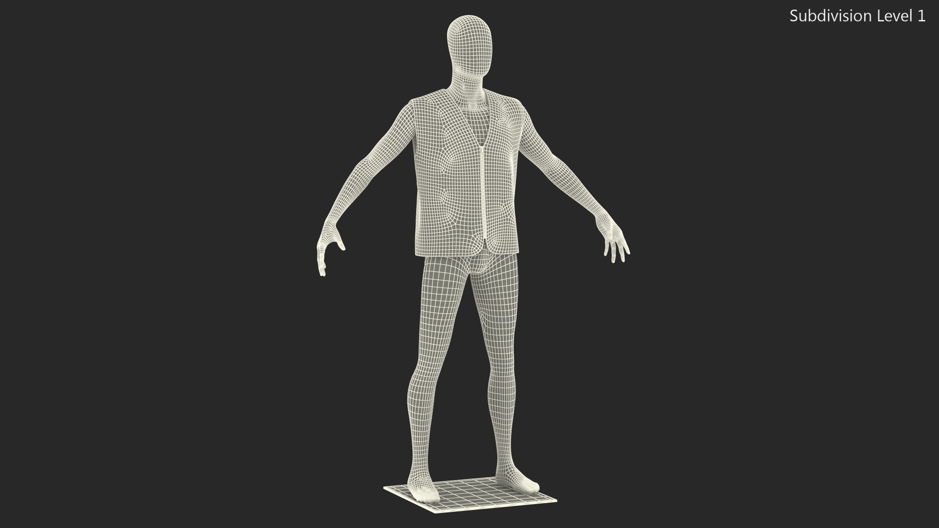 3D model Mannequin with Yellow Hi Vis Safety Vest