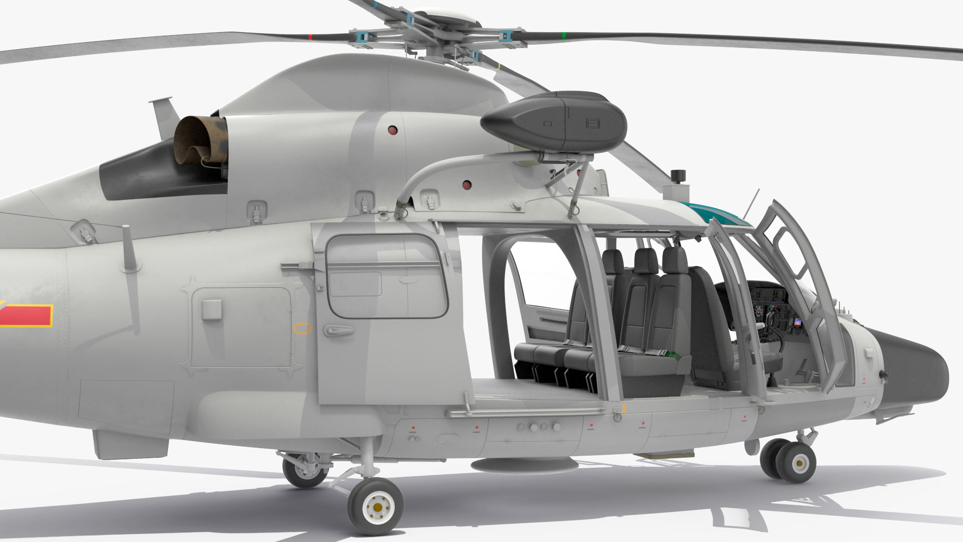 3D Harbin Z-9 Haitun Rigged for Maya model