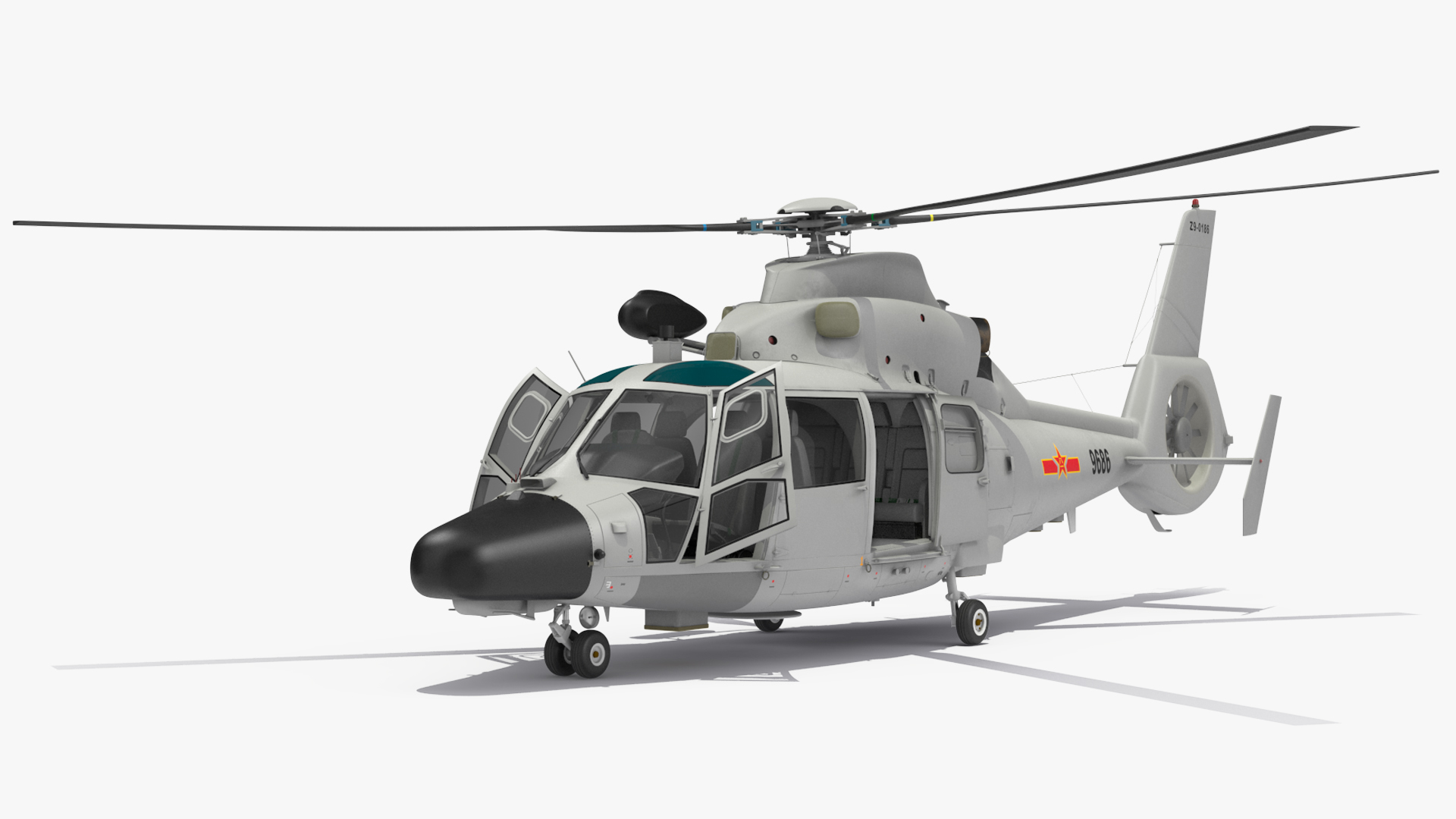 3D Harbin Z-9 Haitun Rigged for Maya model