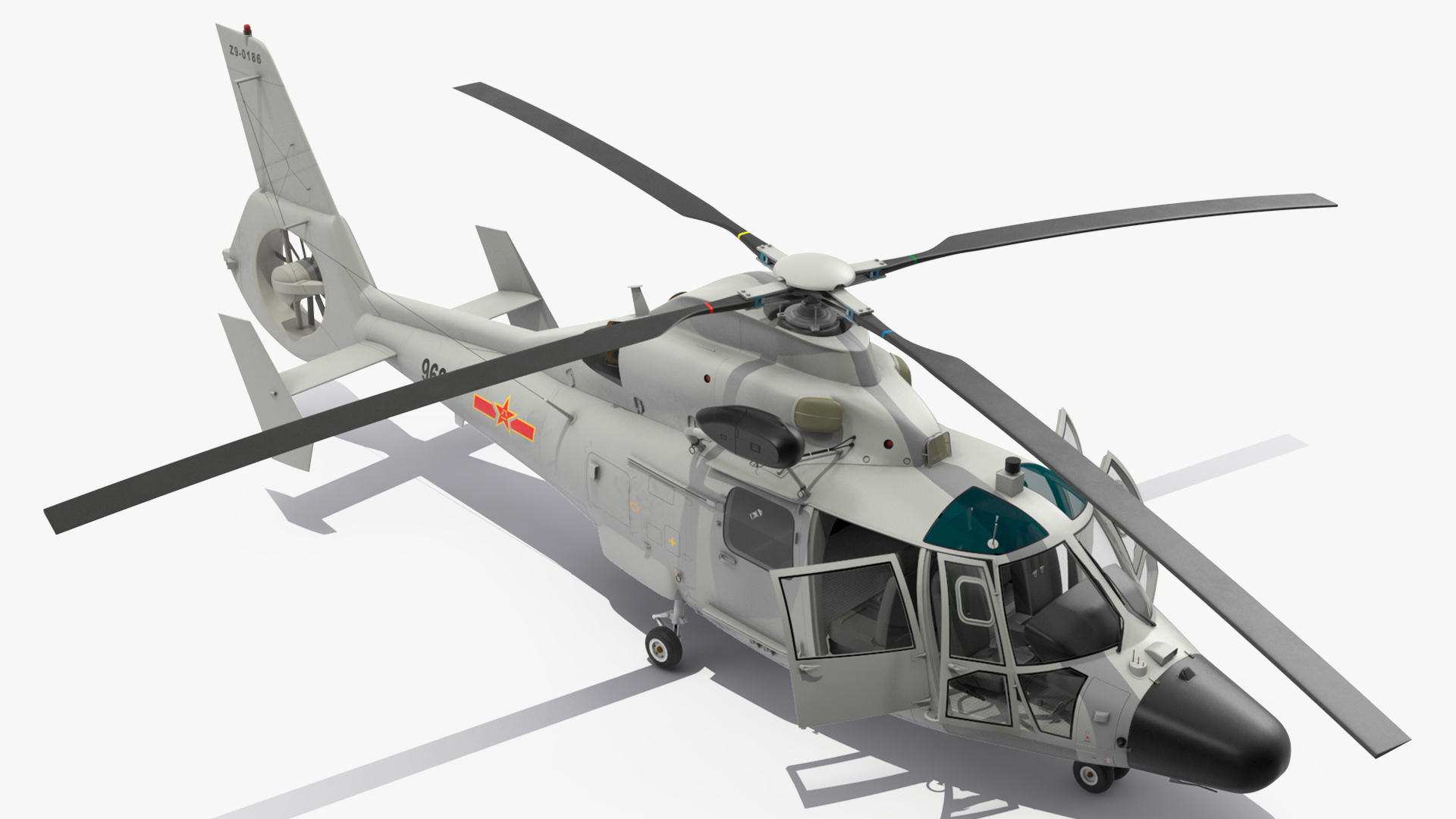 3D Harbin Z-9 Haitun Rigged for Maya model