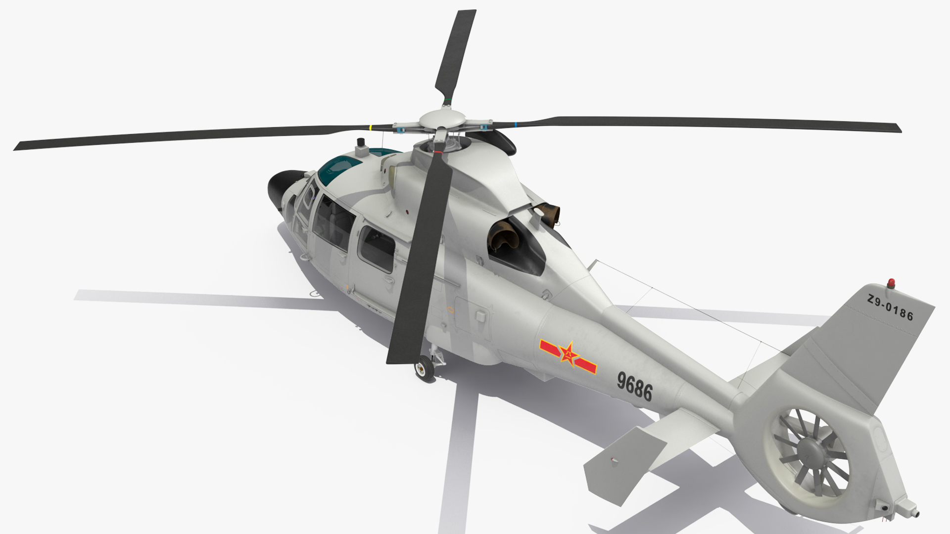 3D Harbin Z-9 Haitun Rigged for Maya model