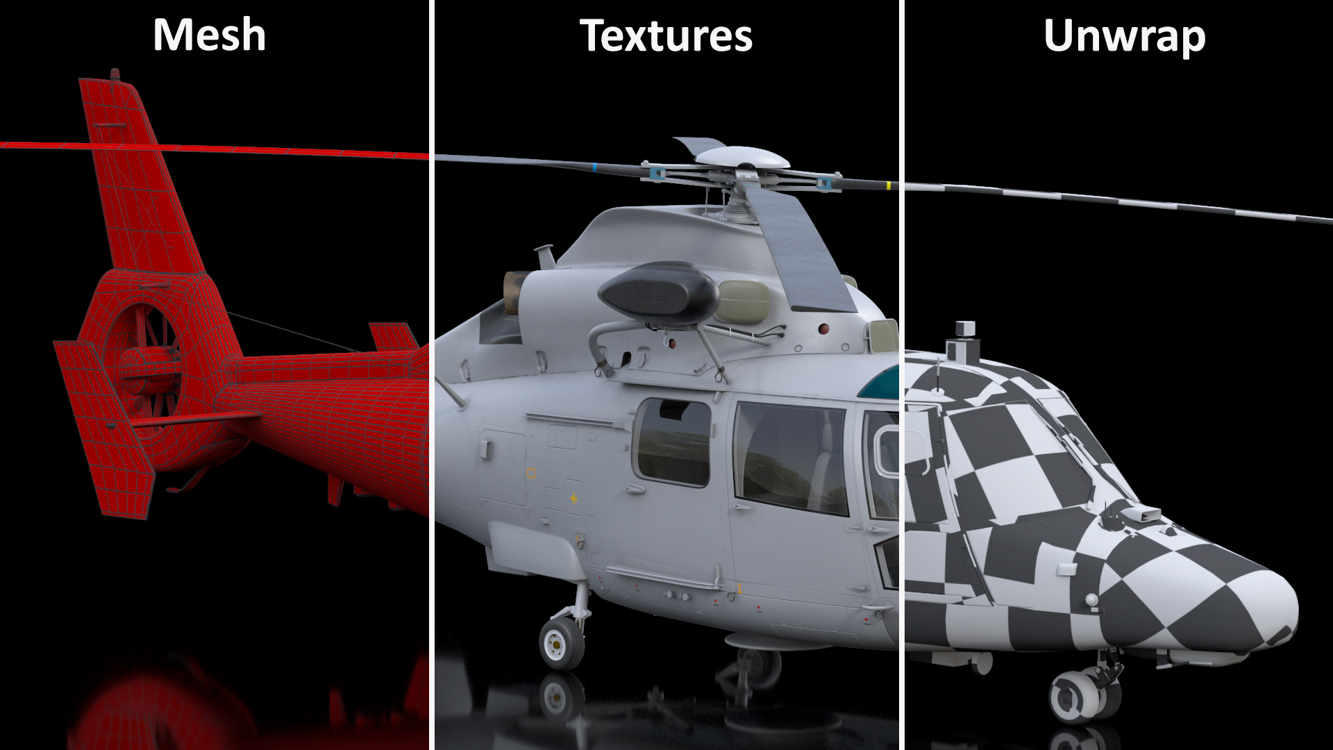 3D Harbin Z-9 Haitun Rigged for Maya model
