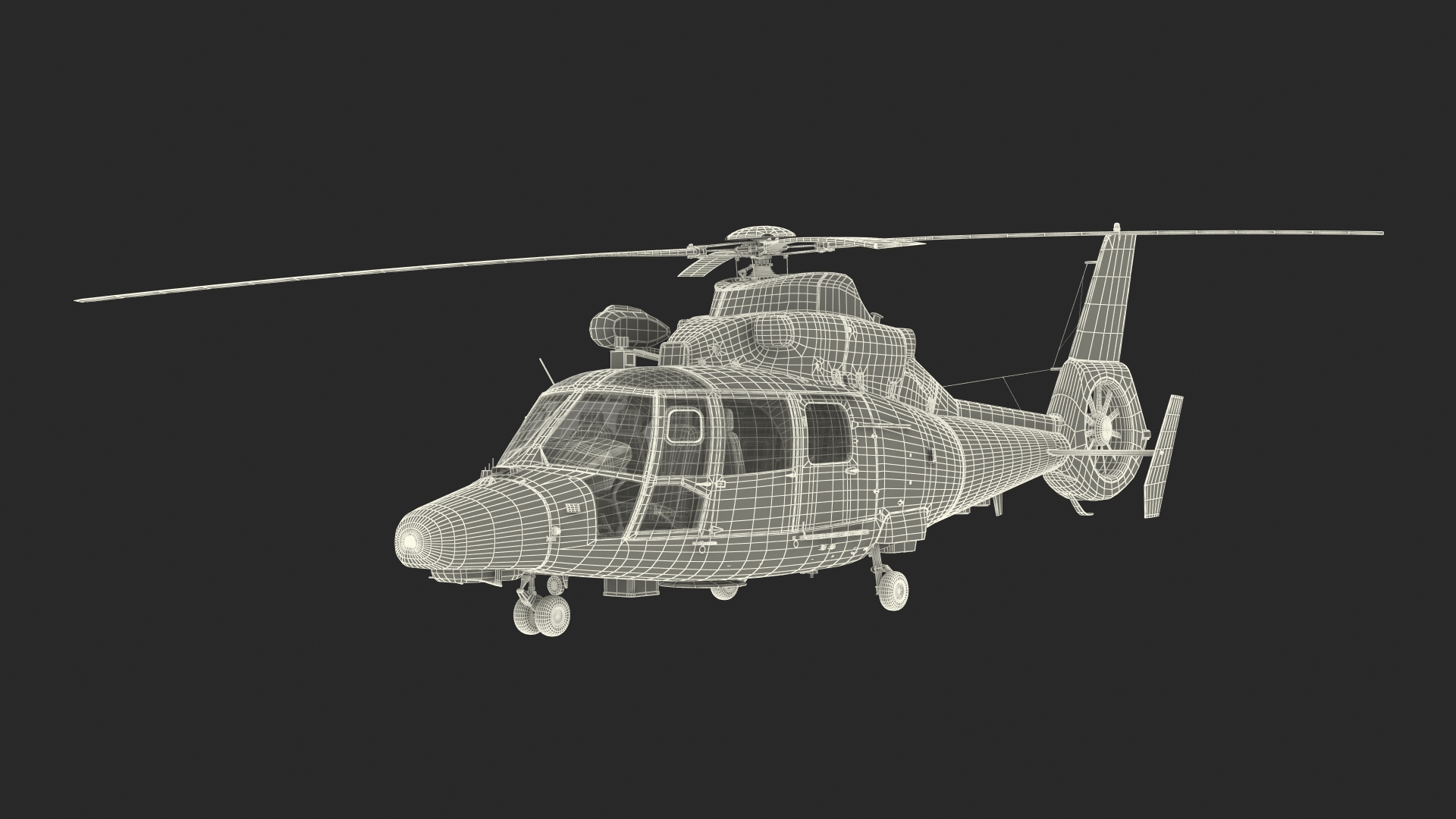 3D Harbin Z-9 Haitun Rigged for Maya model
