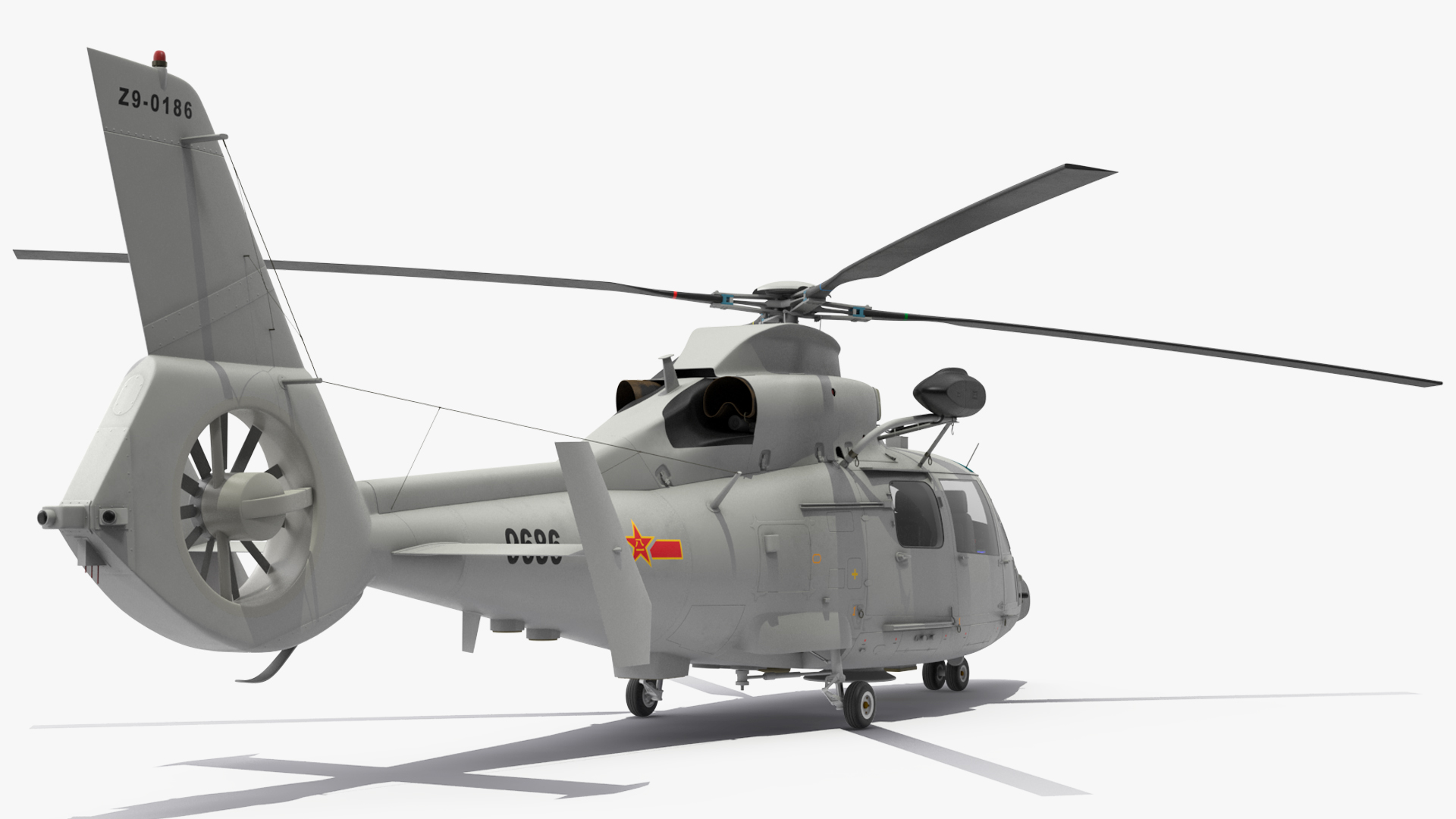 3D Harbin Z-9 Haitun Rigged for Maya model