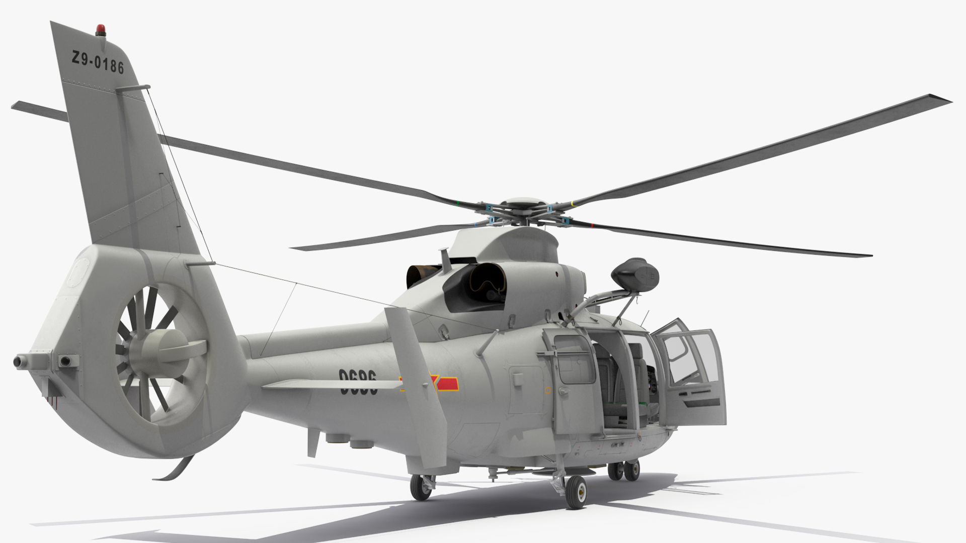 3D Harbin Z-9 Haitun Rigged for Maya model