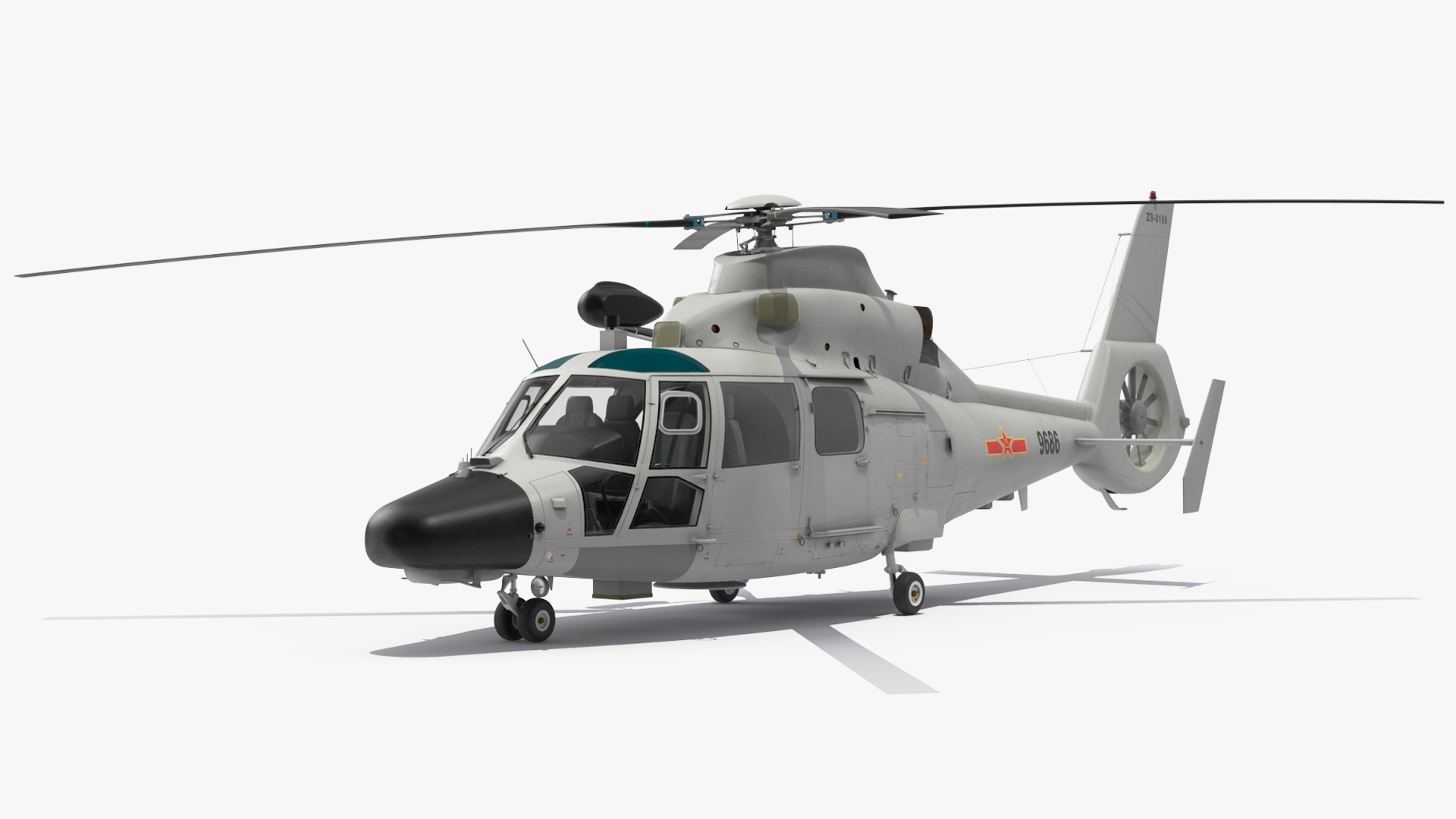 3D Harbin Z-9 Haitun Rigged for Maya model