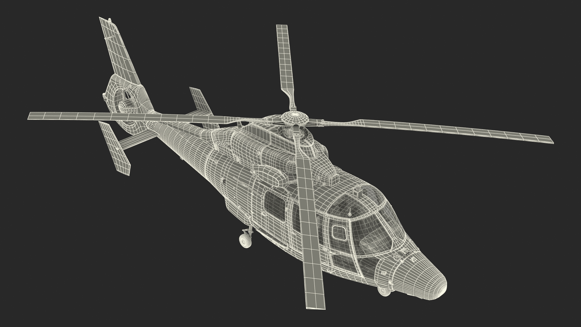 3D Harbin Z-9 Haitun Rigged for Maya model