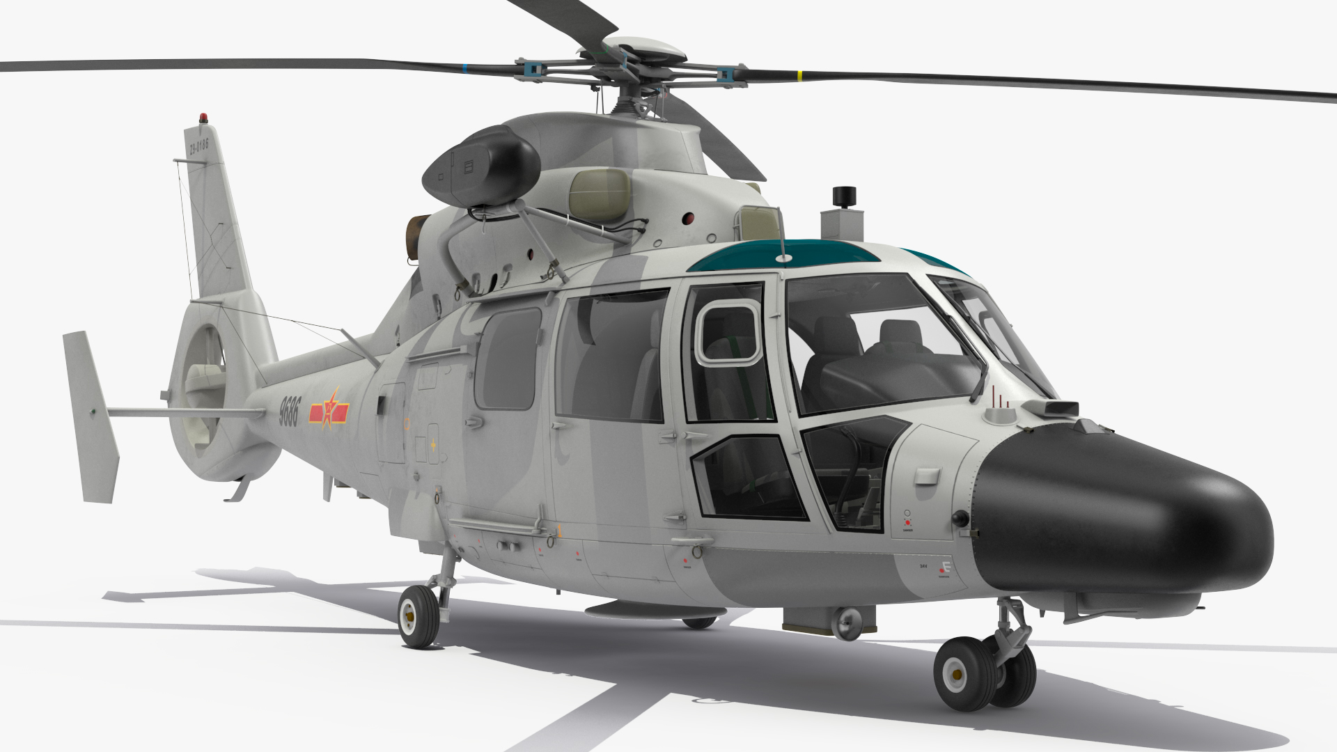 3D Harbin Z-9 Haitun Rigged for Maya model