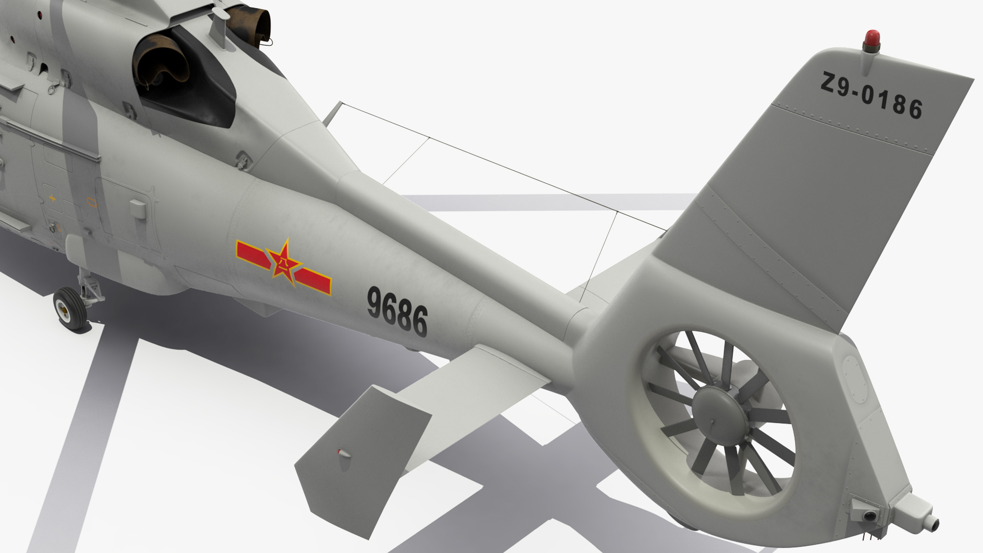 3D Harbin Z-9 Haitun Rigged for Maya model
