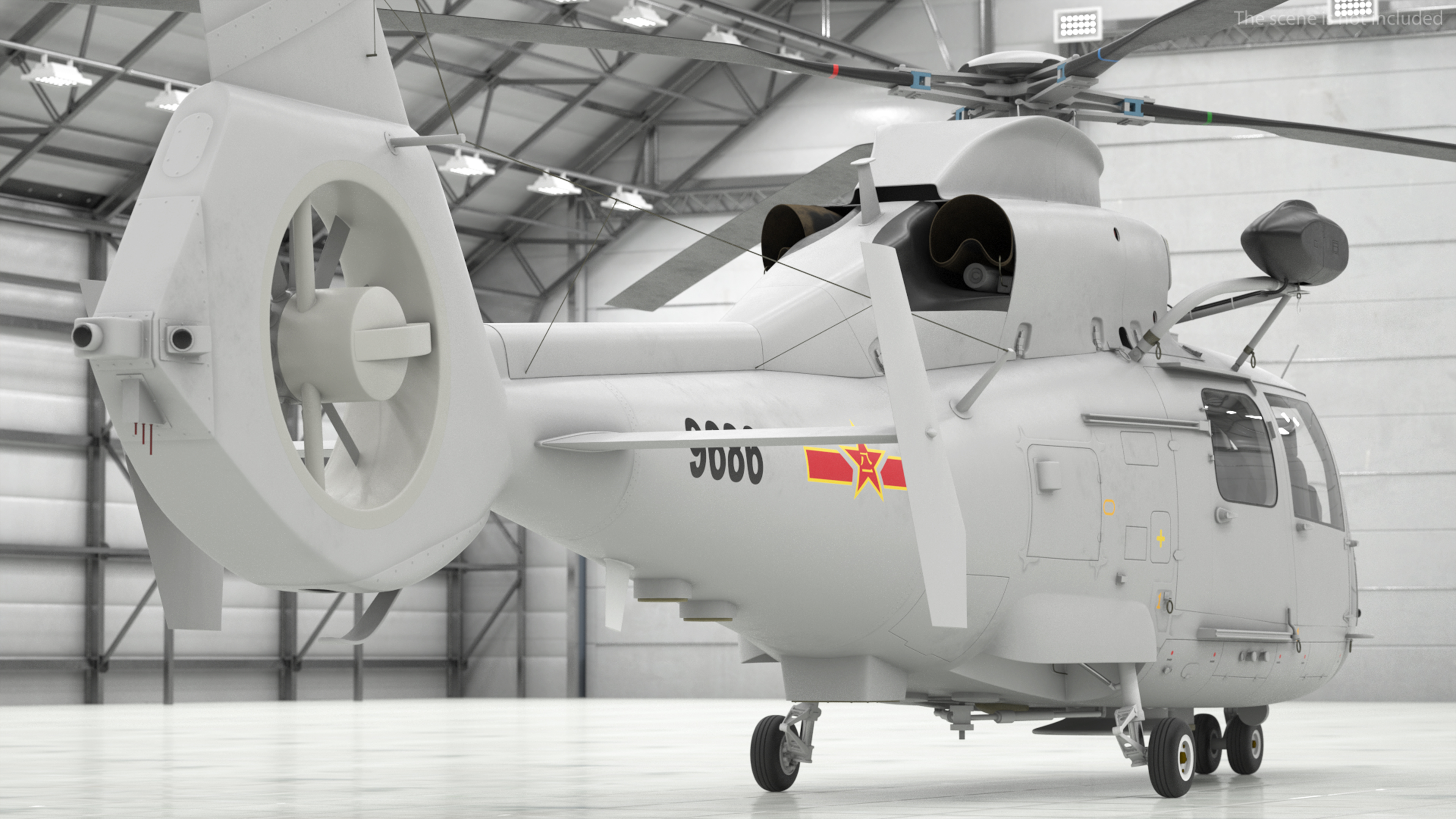 3D Harbin Z-9 Haitun Rigged for Maya model