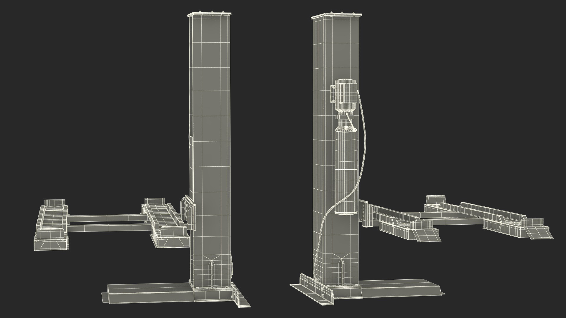 3D Single Post Lift