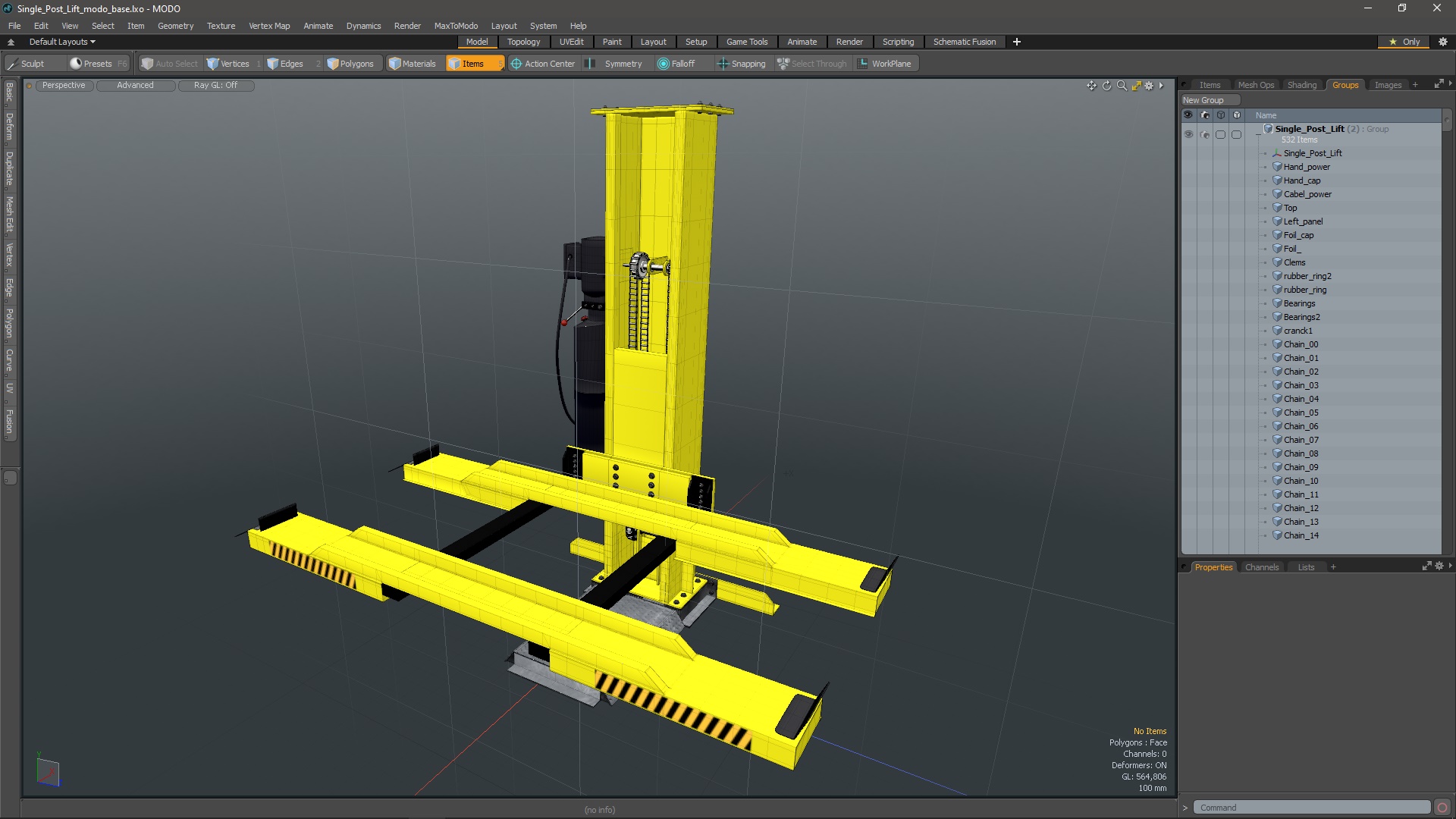3D Single Post Lift