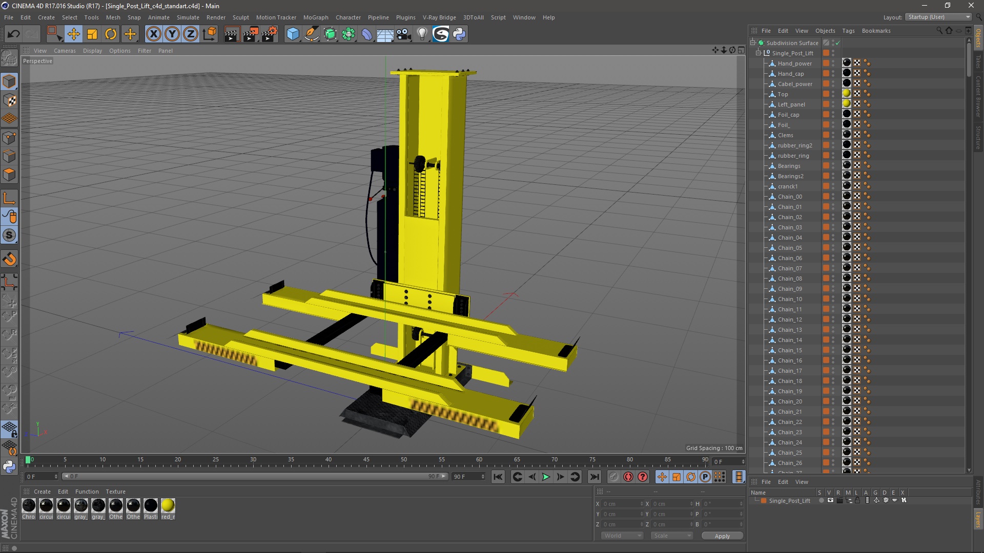3D Single Post Lift