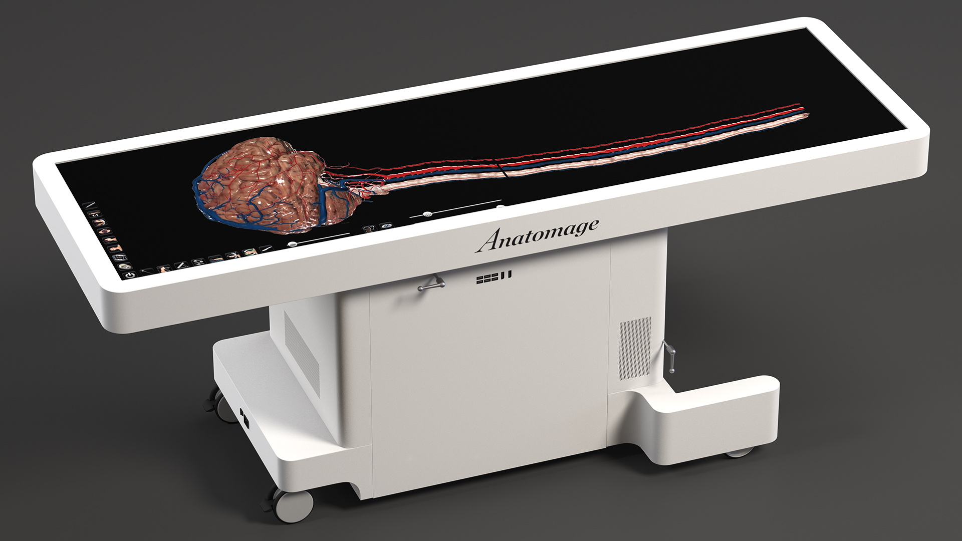 3D Horizontal Interactive Table with Display The Brain Device model