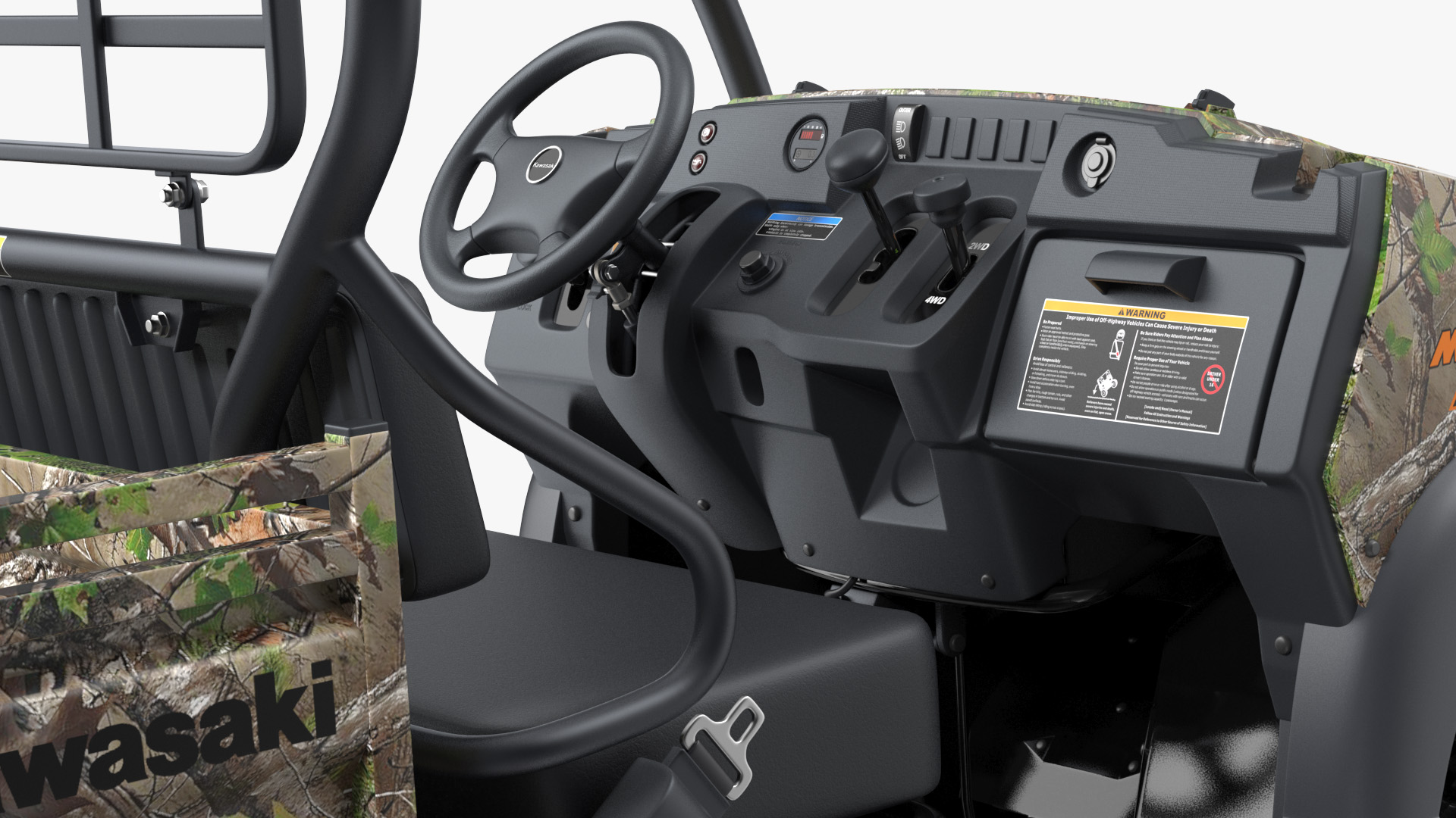 3D model ATV Trailer with Kawasaki Mule