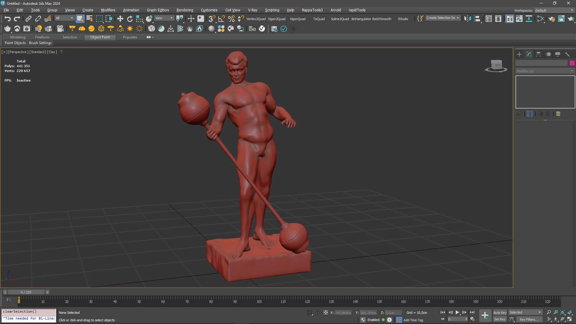 3D Bodybuilding Winner Silver Statue for 3D Print