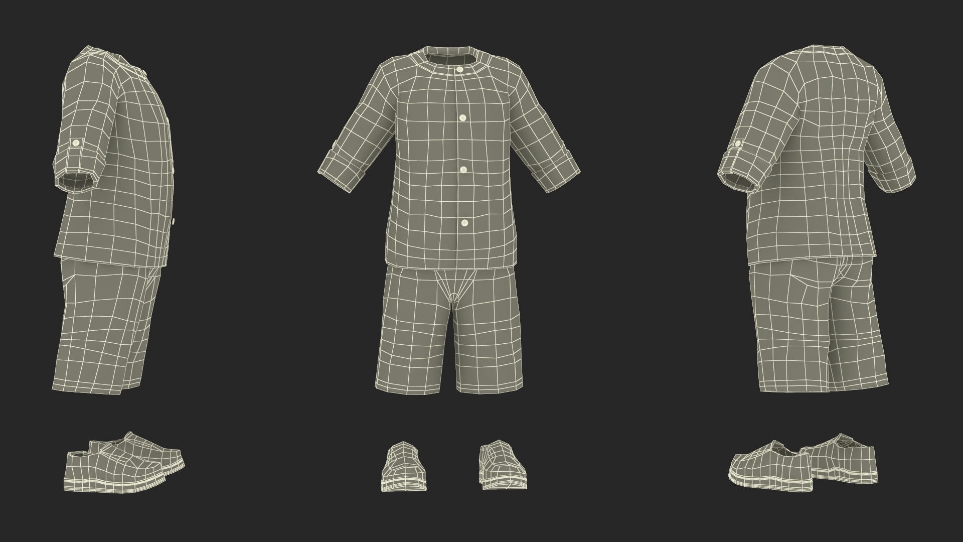 Summer Clothes for Walking One Year Old Baby 3D model