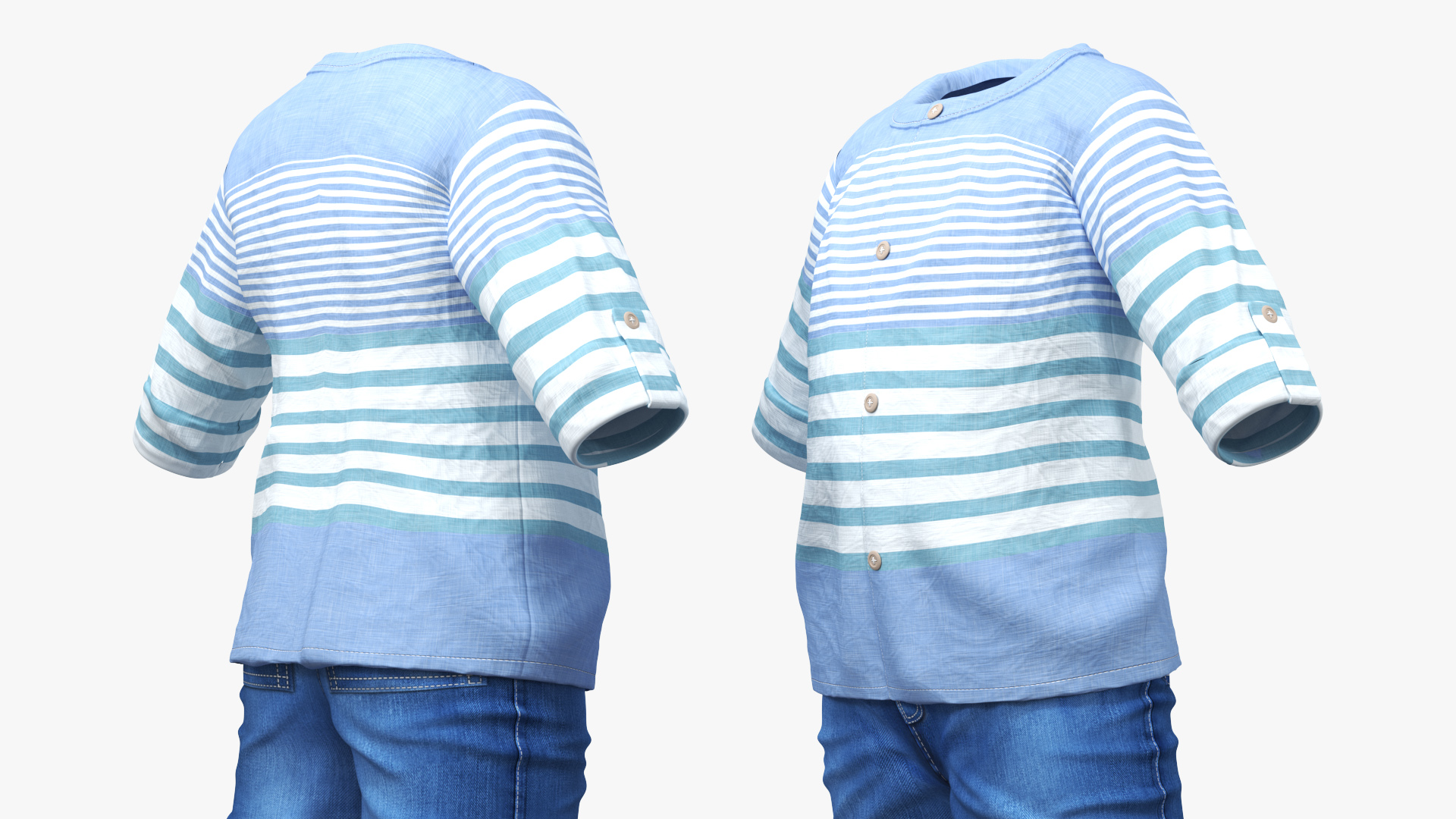 Summer Clothes for Walking One Year Old Baby 3D model