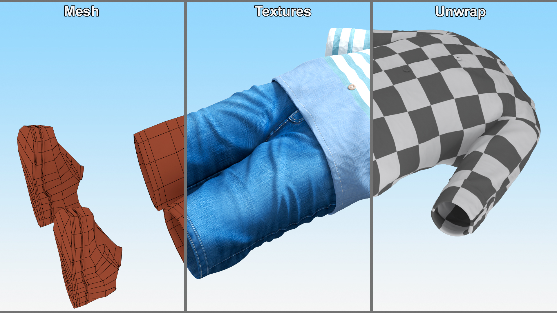 Summer Clothes for Walking One Year Old Baby 3D model