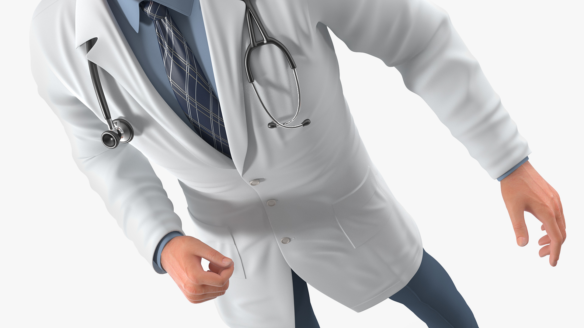3D Male Doctor with Stethoscope model
