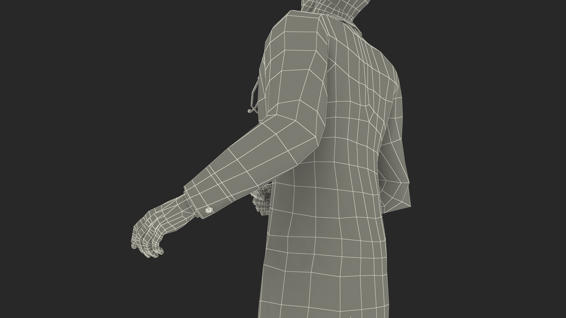 3D Male Doctor with Stethoscope model