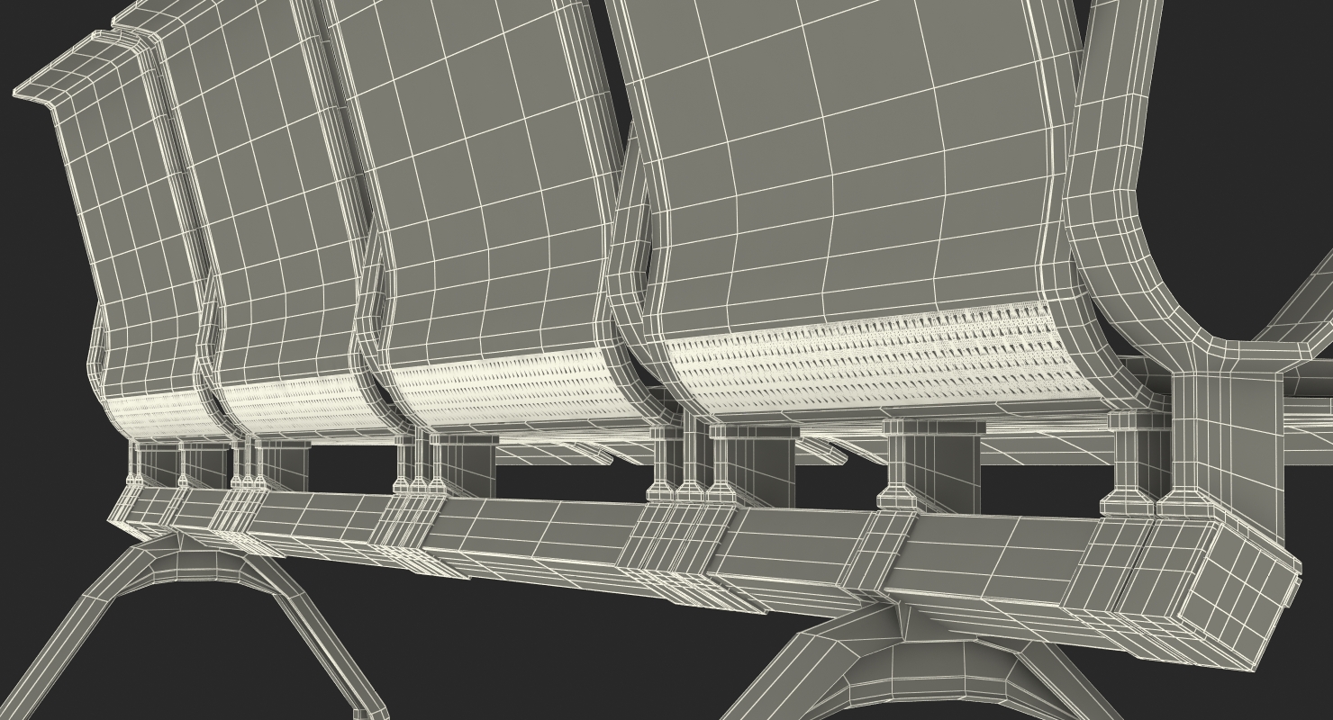 3D Airport Terminal Seating System