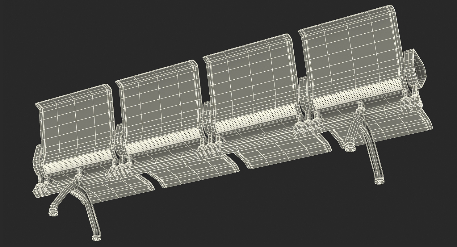 3D Airport Terminal Seating System