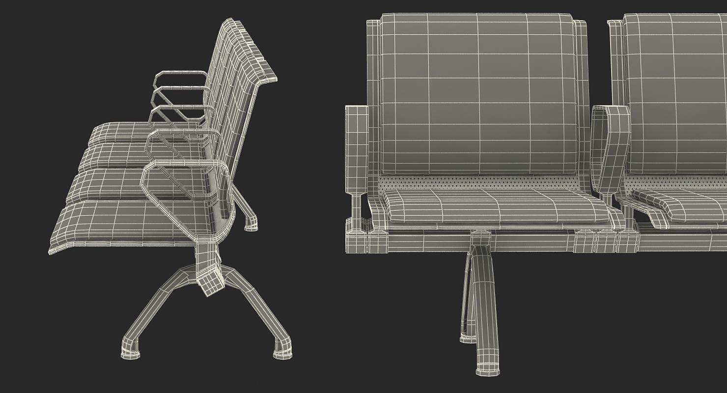 3D Airport Terminal Seating System